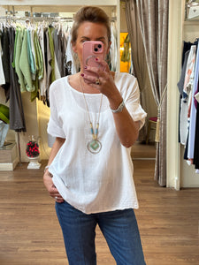 Flora Top White