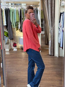 Amber Knit Deep Coral
