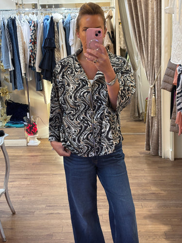 Malissa j Textured Jacket Black 2475
