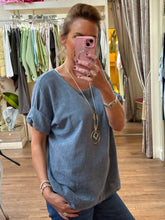 Load image into Gallery viewer, Flora Top Denim Blue