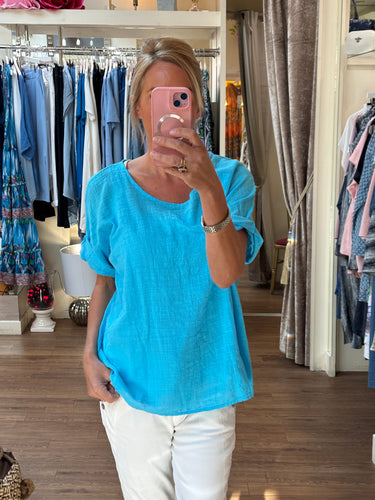Florida Top Aqua Blue