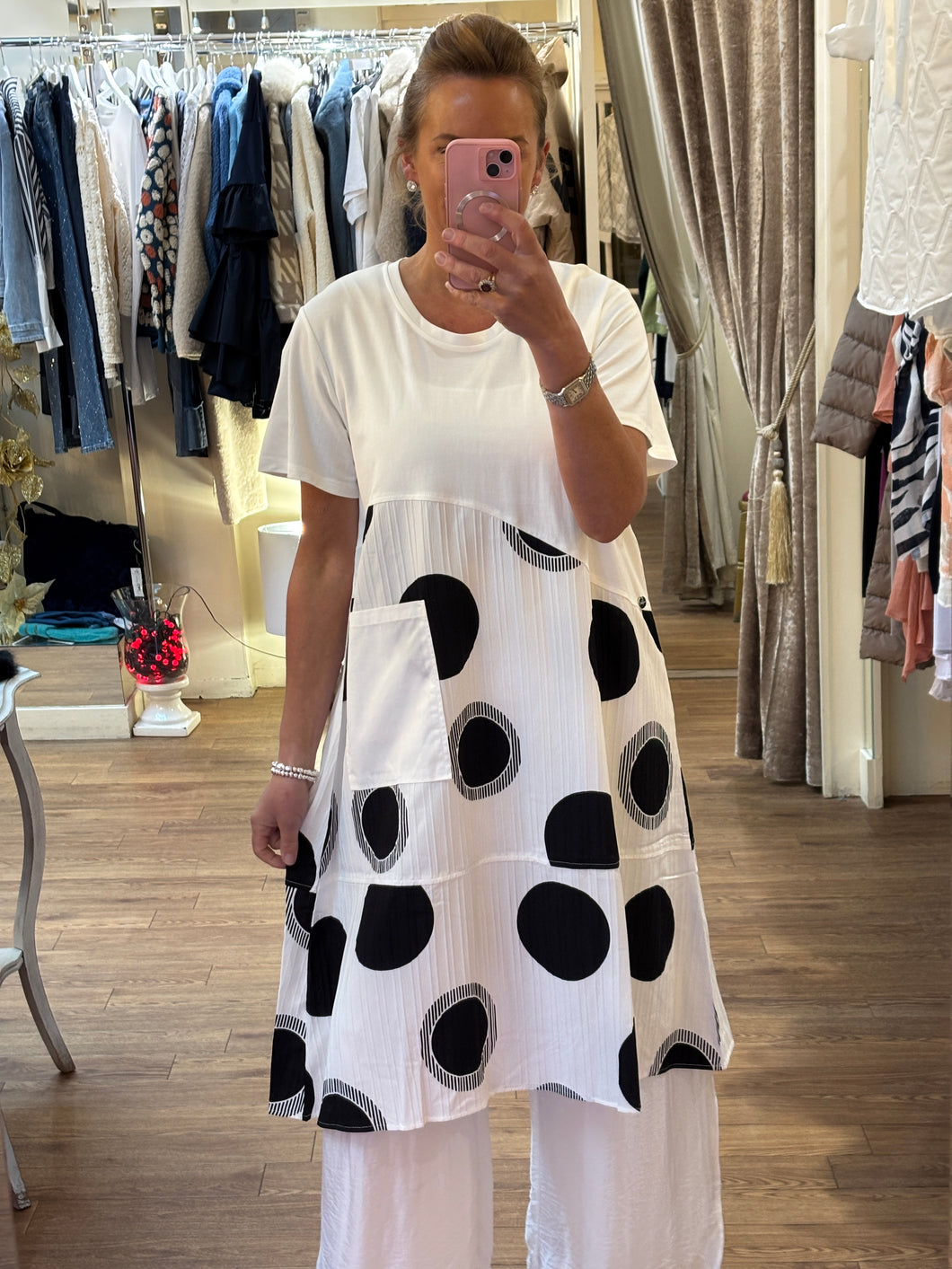 Malissa J Circle Dress White 2478