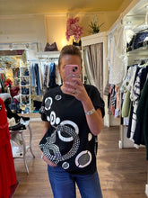 Load image into Gallery viewer, Malissa J Black Circle Tee 2465