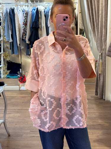 Malissa J Media Shirt Coral 2310