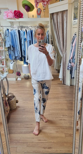 Magic Pants Beige Floral