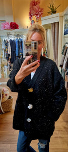 Sparkle Cardigan Black