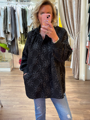 Malissa J Black Flower Jacket 2480