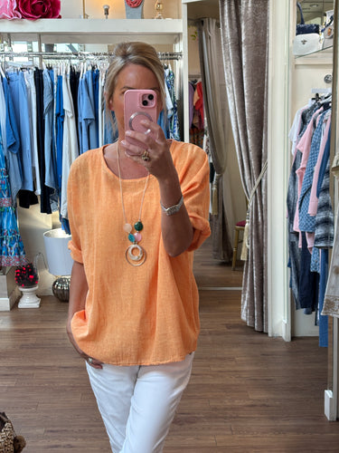 Florida Top with necklace Light Orange