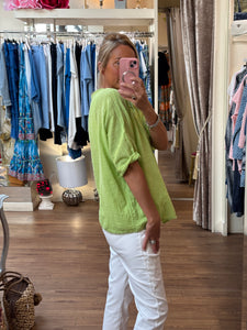 Florida Top with necklace Lime