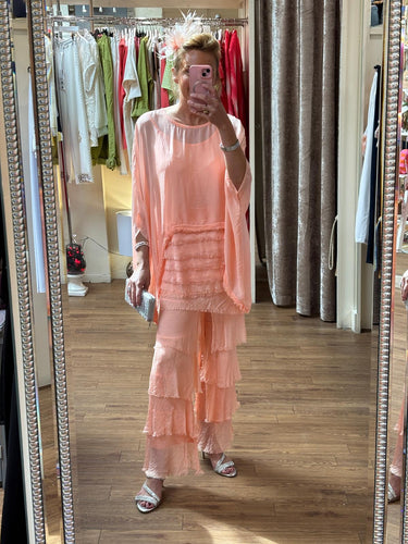 Frill Trousers Peach