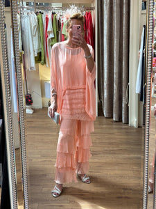 Frill Trousers Peach
