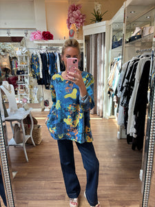 Bella blue Round Neck Top