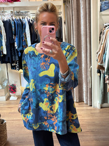Bella blue Round Neck Top