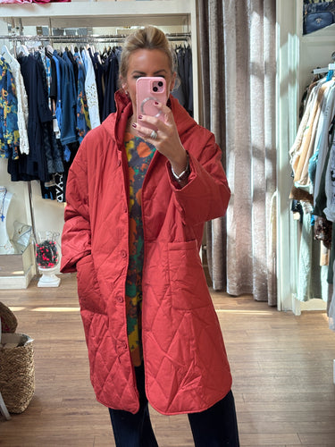 Bella Blue Burnt Orange Coat