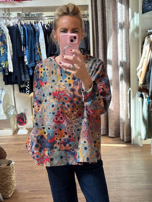 Bella Blue Velour Top