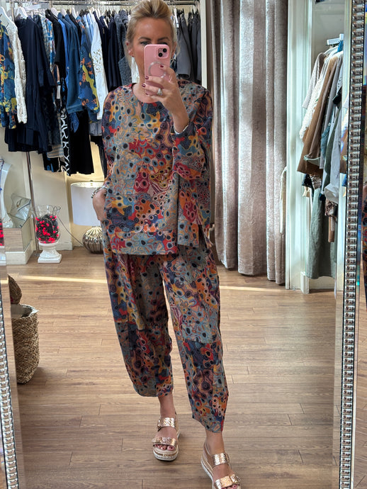 Bella Blue Velour Trousers