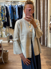 Load image into Gallery viewer, Gold Button Cardigan Beige