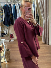 Load image into Gallery viewer, Gold Button Cardigan Burgandy