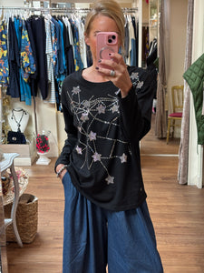 Malissa J Star Top Black wf2651