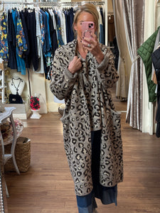 Soft Knit Brown Leopard Cardigan