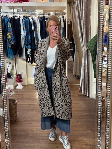 Soft Knit Brown Leopard Cardigan