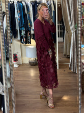 Load image into Gallery viewer, Malissa J Wine Circle Dress wf1965a