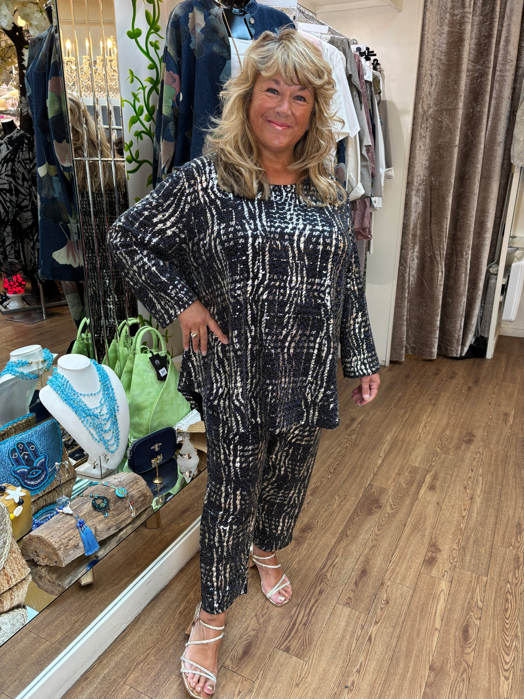 Malissa J ash53 Multi Trousers