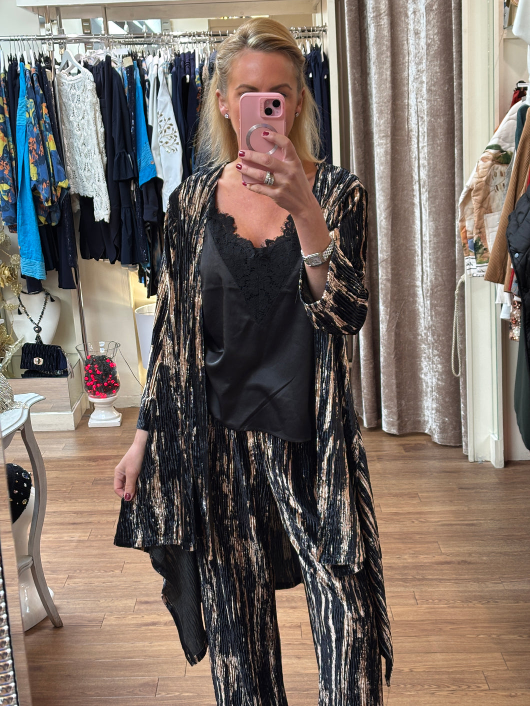 Malissa J Black/Gold Overcoat ash 49