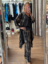 Load image into Gallery viewer, Malissa J Black/Gold Trousers ash48