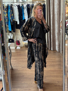 Malissa J Black/Gold Trousers ash48