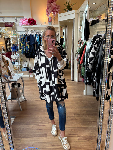 ID Zip Up Jacket Black/white