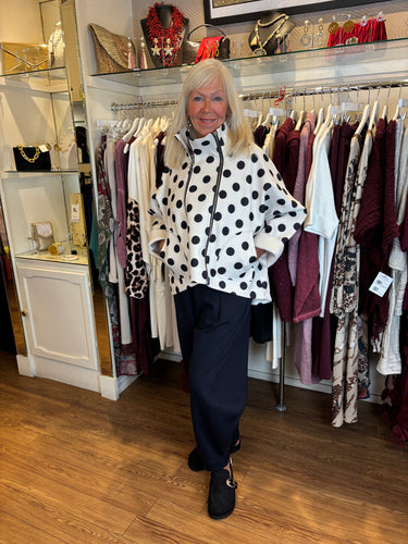 ID Double Zip Jack Black/white