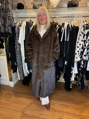 Malissa J Brown Faux Fur Coat GC20528