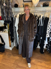 Load image into Gallery viewer, Malissa J Brown Faux Fur Coat GC20528