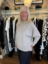 Load image into Gallery viewer, Malissa J Beige Bling Neck Jumper wf2544