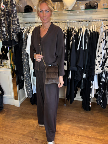 Malissa J Brown Shaded Stripe Bag GC20707