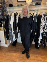 Load image into Gallery viewer, Malissa J  Black Bling Neck Jumper wf2544