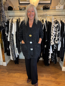Sparkle Cardigan Black