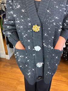 Sparkle Cardigan Black