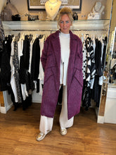 Load image into Gallery viewer, Plum Shaggy Coat