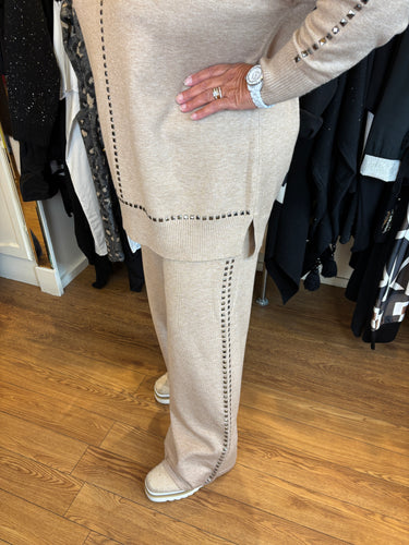 Malissa J Beige Stud Tropusers wf2643