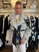 Load image into Gallery viewer, Sequin Coat Beige