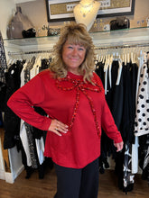 Load image into Gallery viewer, Malissa J Red Bow Top wf2503