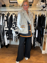 Load image into Gallery viewer, Black and Faux Fur Gilet