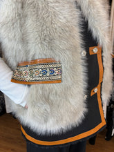 Load image into Gallery viewer, Black and Faux Fur Gilet