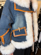 Load image into Gallery viewer, Denim White Trim Jacket