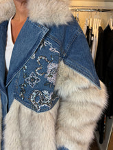 Load image into Gallery viewer, Denim and Beige Jacket