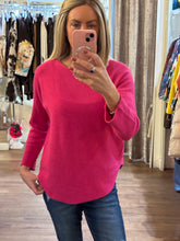 Load image into Gallery viewer, Long Sleeve Knit Hot Pink