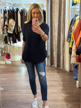 Load image into Gallery viewer, Short Sleeve Sparkle Knit Navy