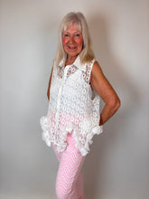 Load image into Gallery viewer, Lace Frill Top White